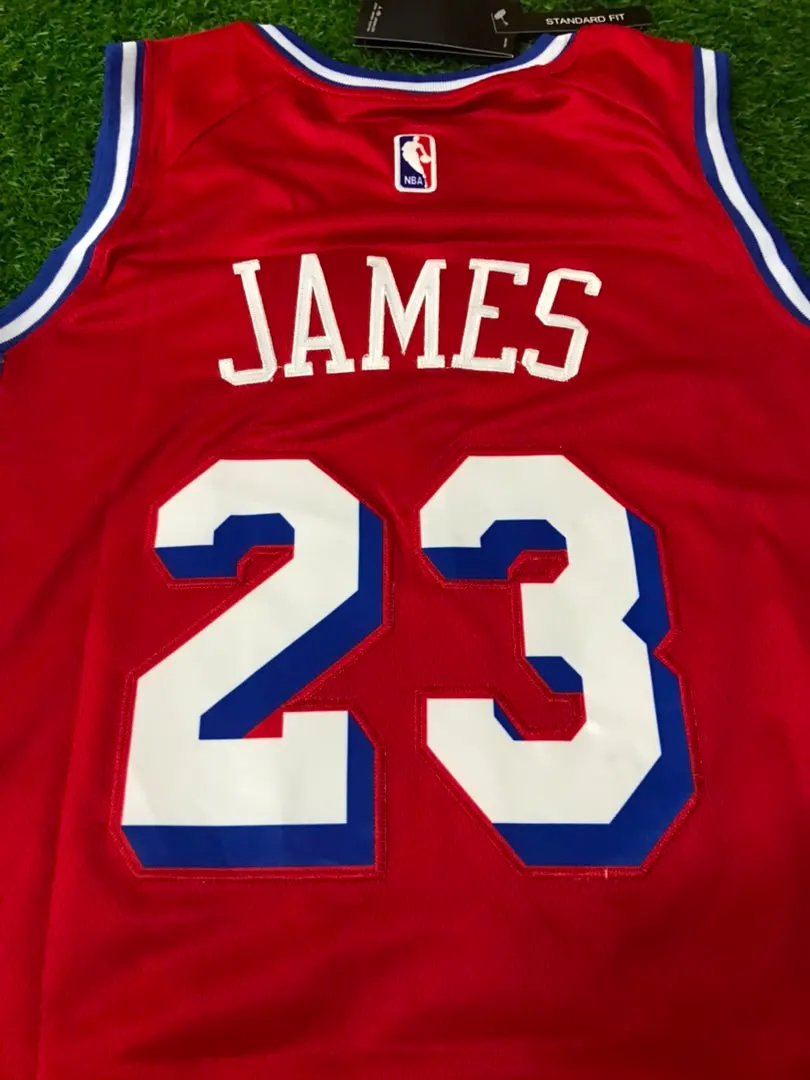 PHILADELPHIA 76ERS LEBRON JAMES RED JERSEY