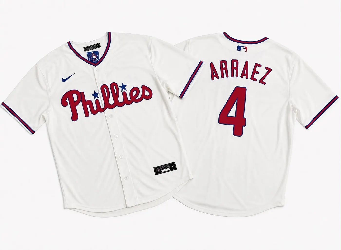 PHILADELPHIA PHILLIES LUIS ARRAEZ WHITE JERSEY