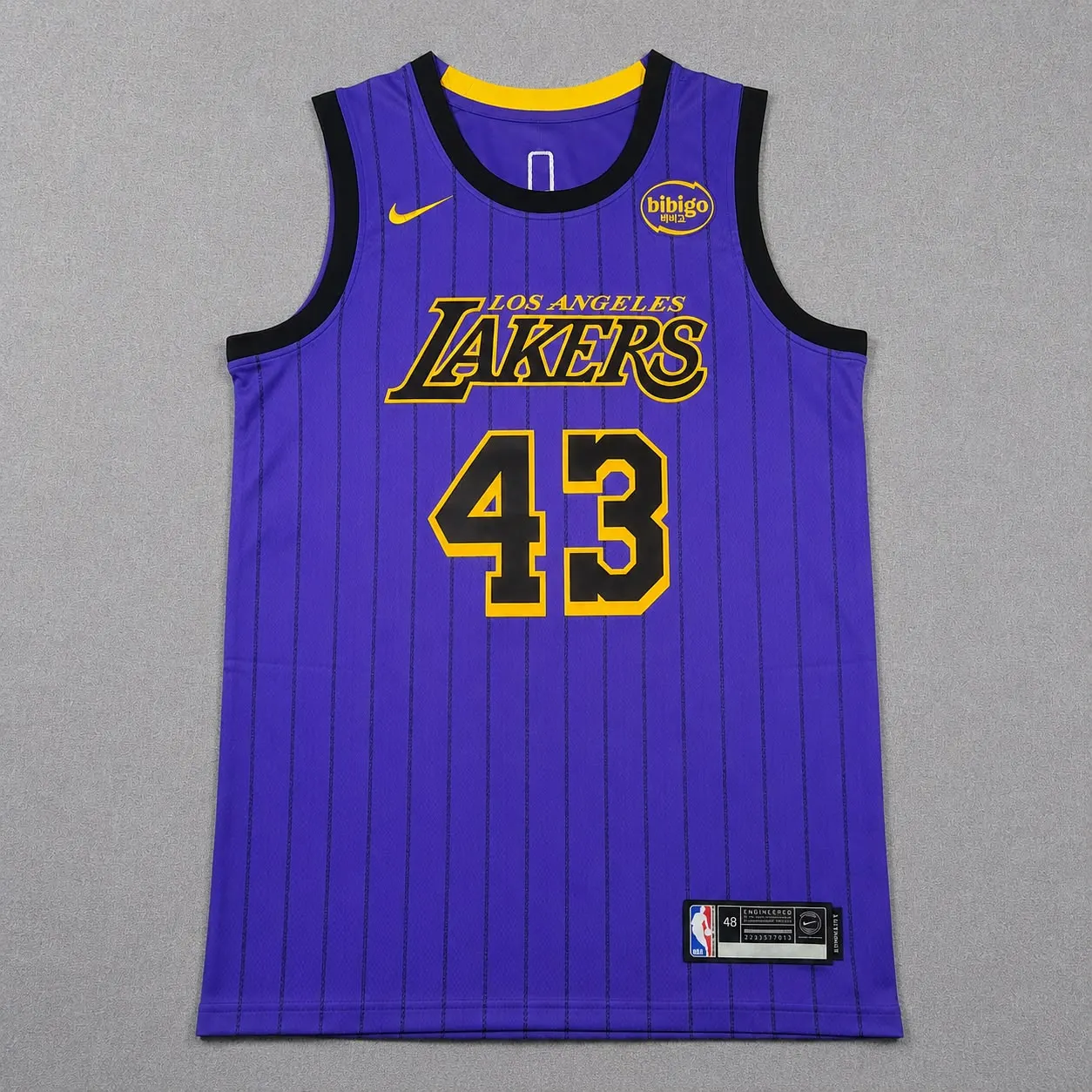 LOS ANGELES LAKERS CAMERON CARR PURPLE JERSEY