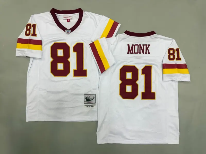 WASHINGTON REDSKINS ART MONK WHITE JERSEY