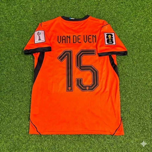 2026 WORLD CUP MIXKY VAN DE VEN TEAM NETHERLANDS ORANGE JERSEY