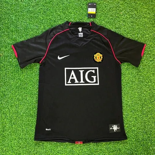 Cristiano Ronaldo Manchester United 2007-2008 Black Retro Jersey