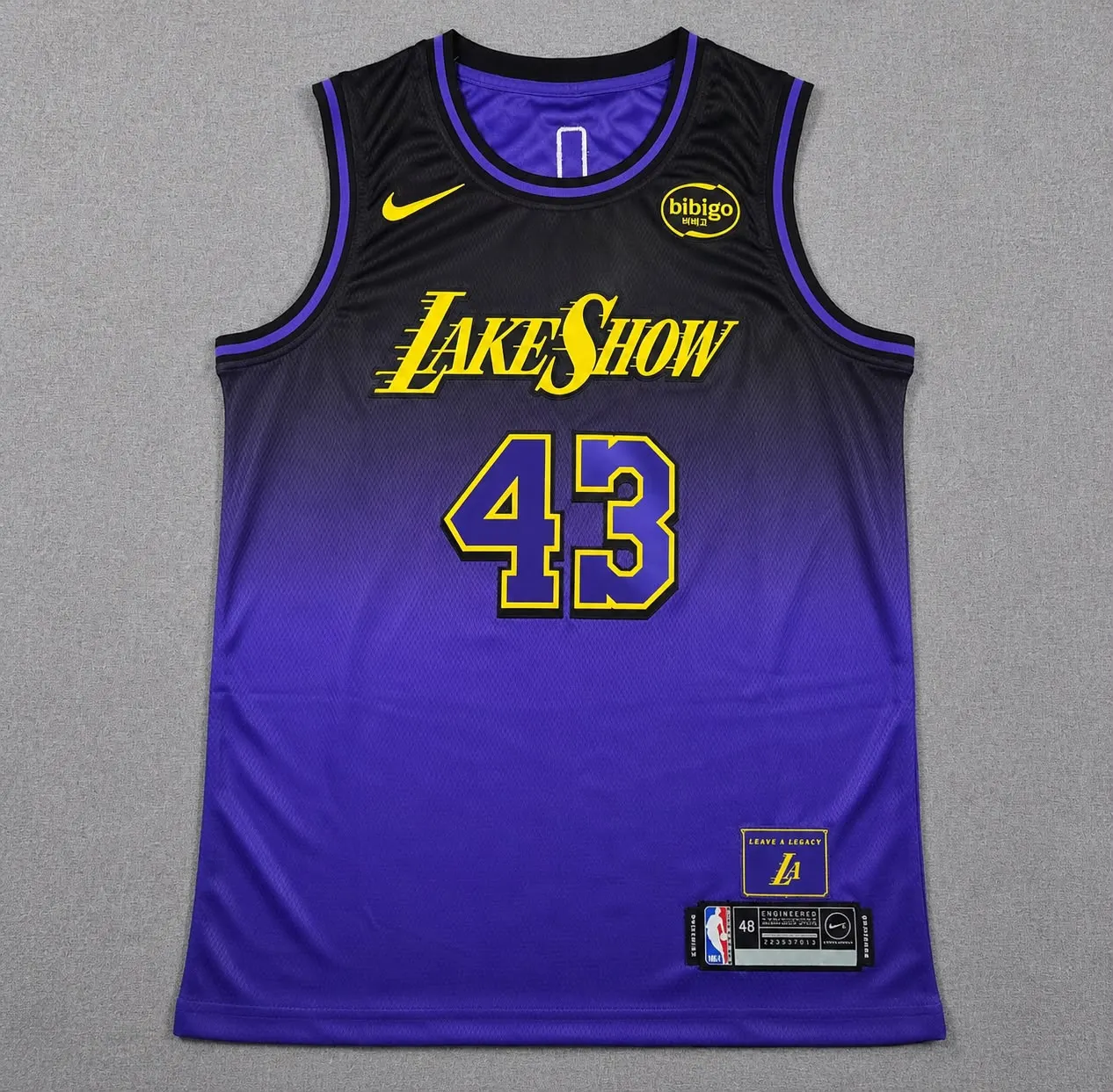 LOS ANGELES LAKERS CAMERON CARR PURPLE JERSEY