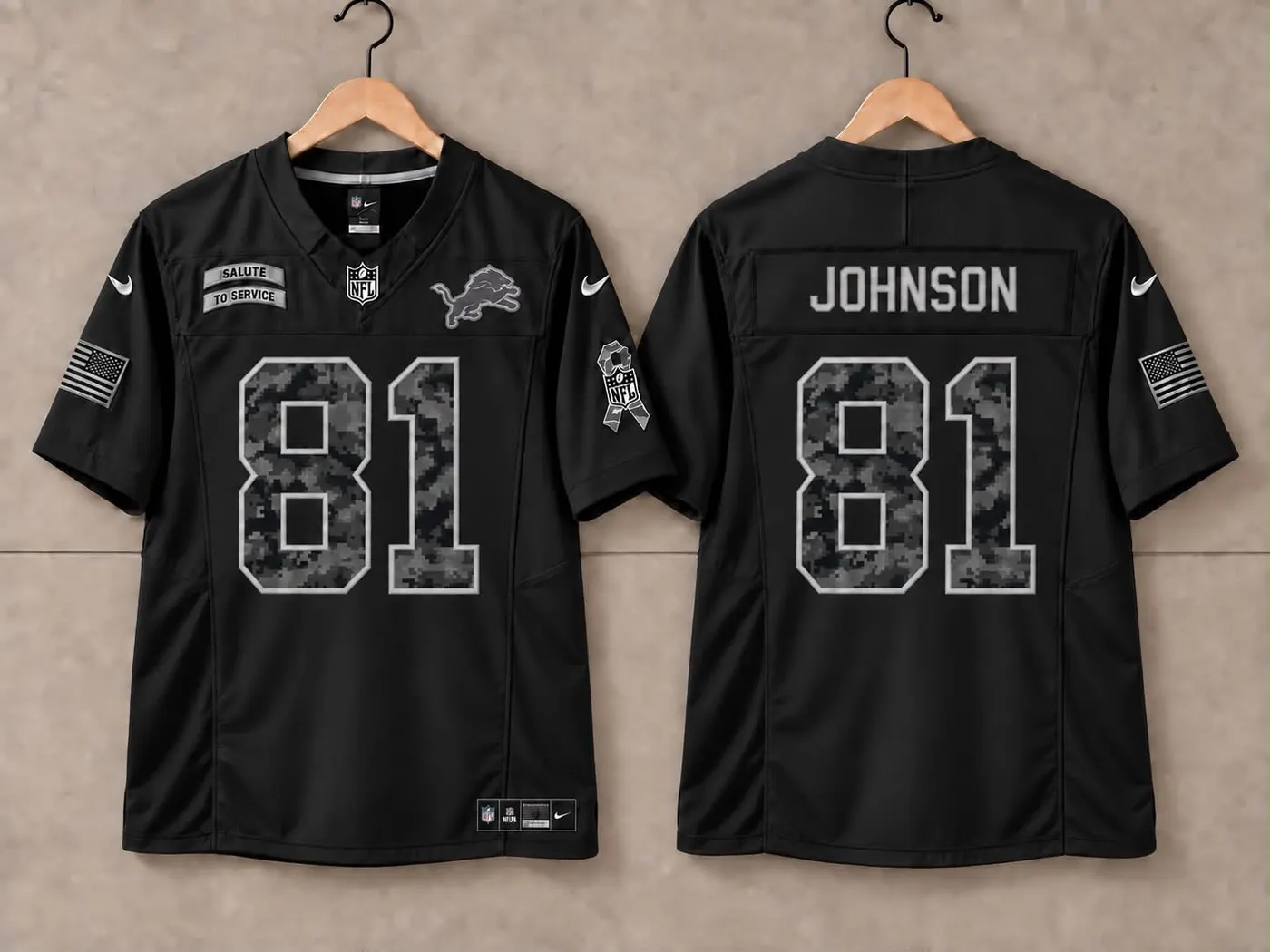 Detroit Lions Calvin Johnson Salute to Service Jersey