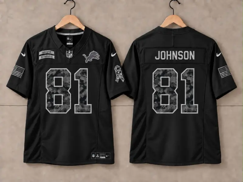 Detroit Lions Calvin Johnson Salute to Service Jersey