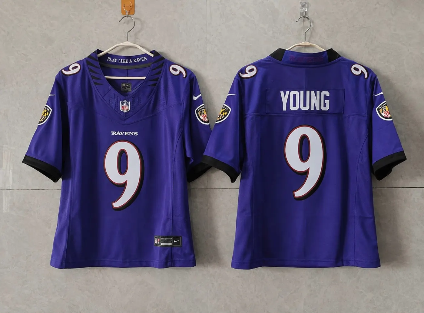 BALTIMORE RAVENS ZION YOUNG PURPLE JERSEY