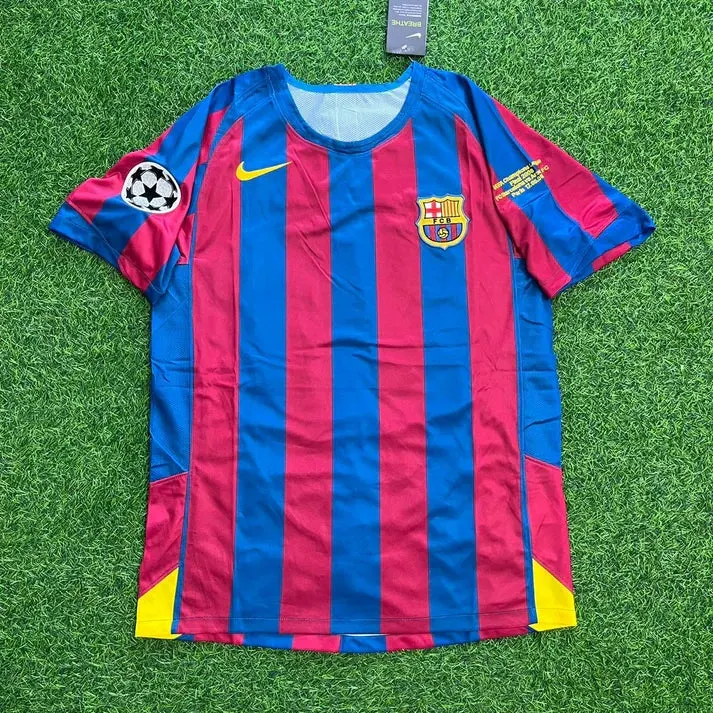 Lionel Messi #30 Barcelona 2006 Champions League Final Retro Football Jersey