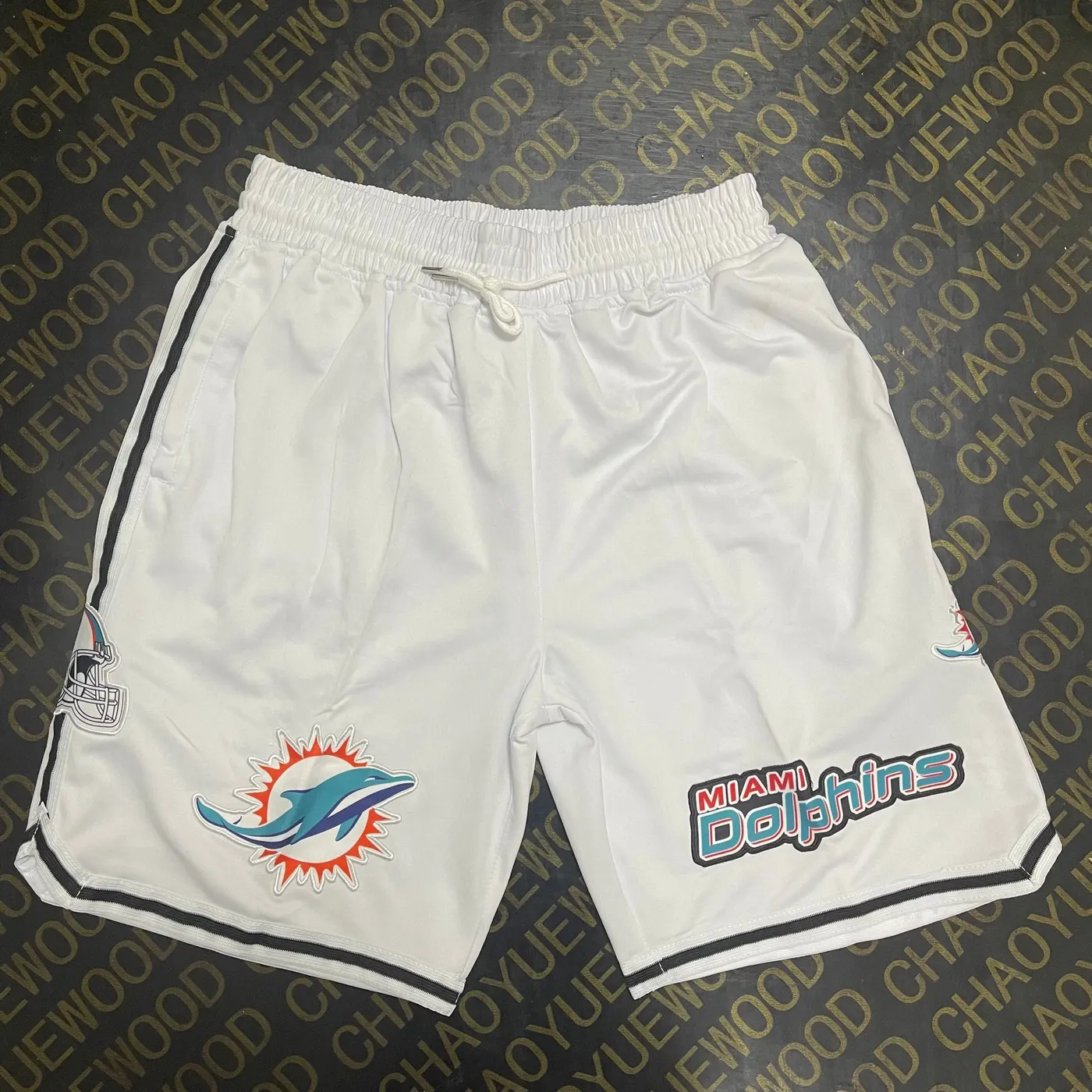 MIAMI DOLPHINS WHITE SHORTS