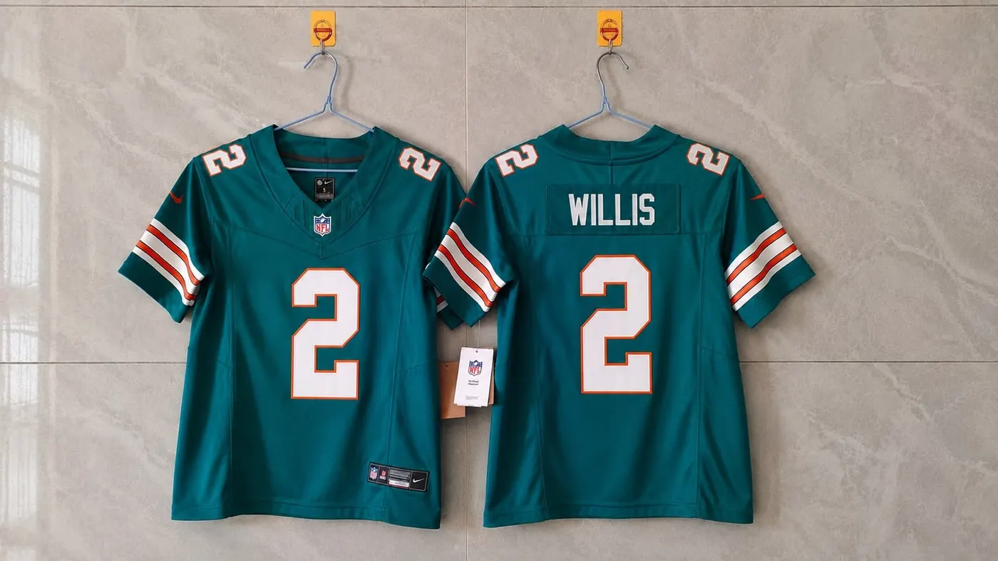 MIAMI DOLPHINS MALIK WILLIS BLUE JERSEY